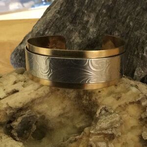 Bracelet, Brass Mixed Metals Bracelet Cuff, Aluminum, Handmade, NEW, Artisan